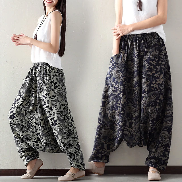 Red Peacock Print Bamboo Rayon Harem Pants | Hippie-Pants.com – Hippie Pants