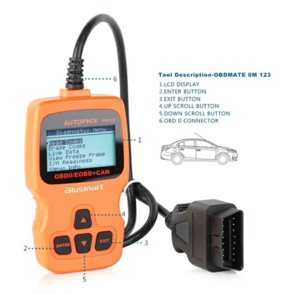 AUTOPHIX OBDMATE OM123 CAN OBD2 EOBD Engine Scanner