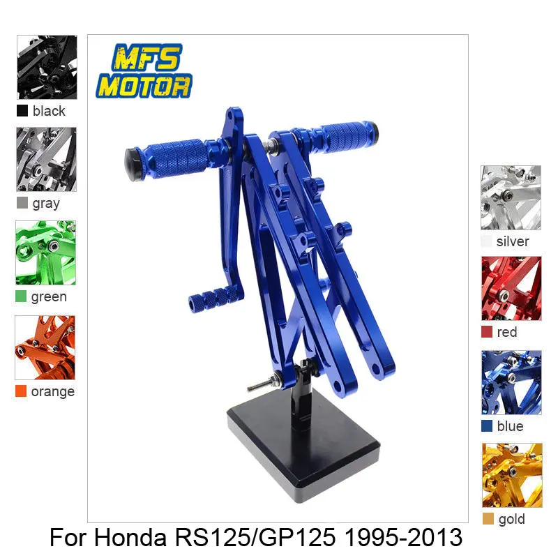 

For Honda RS125 GP125 1995-2013 CNC Adjustable Rearset Motorcycle Accessories Foot Rests Footrests Foot Pegs Footpegs
