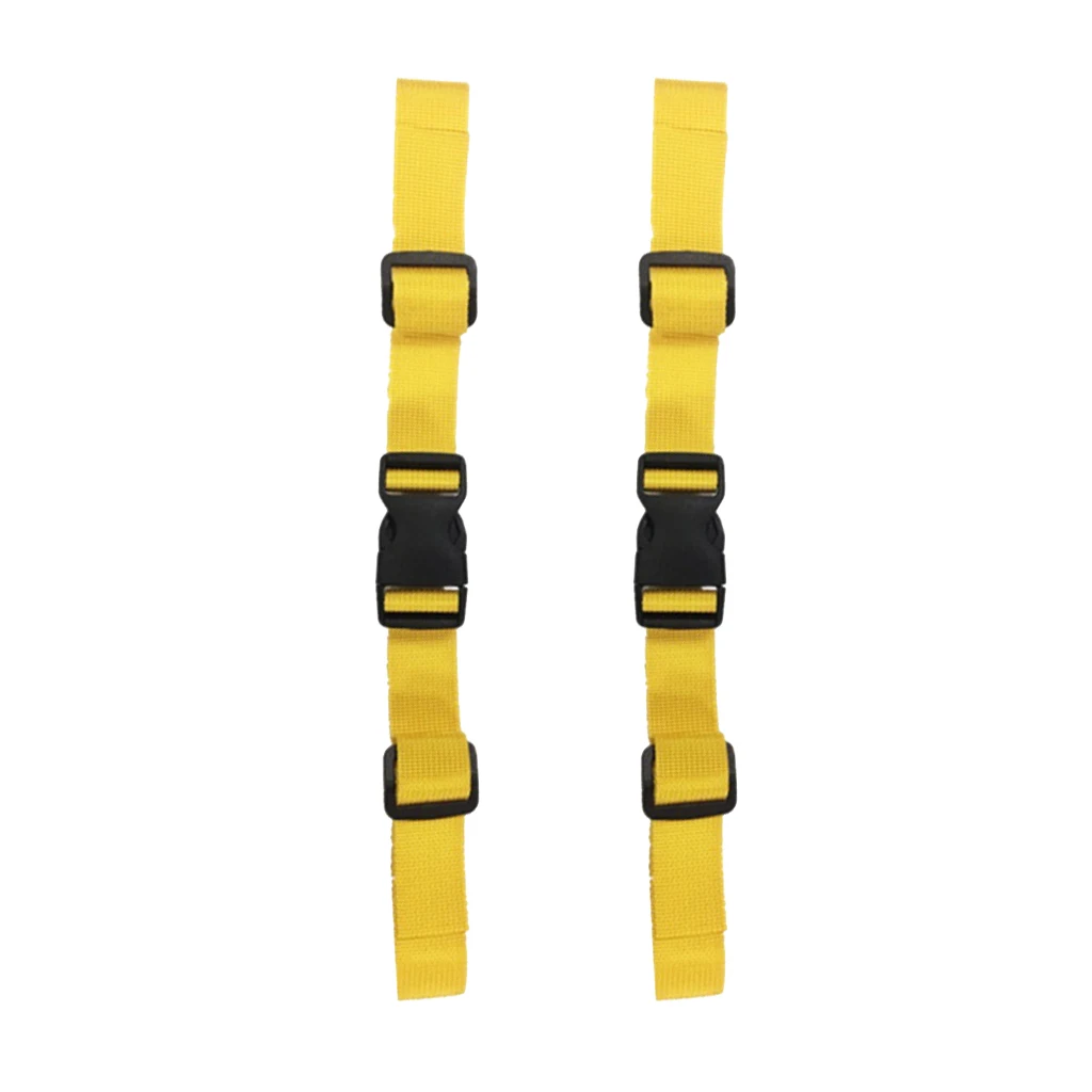 2 Pcs Universal Nylon Backpack Webbing Chest Harness Belts Waist Strap Buckle Gear Clips for Camping Hiking Climbing Accessory