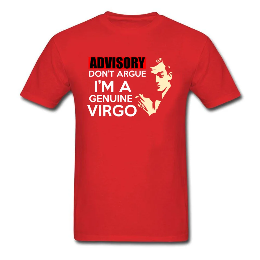 Funny IM A GENUINE VIRGO Short Sleeve Summer Fall Tops & Tees Discount Round Collar 100% Cotton Fabric Tops Shirt Mens T-Shirt IM A GENUINE VIRGO red