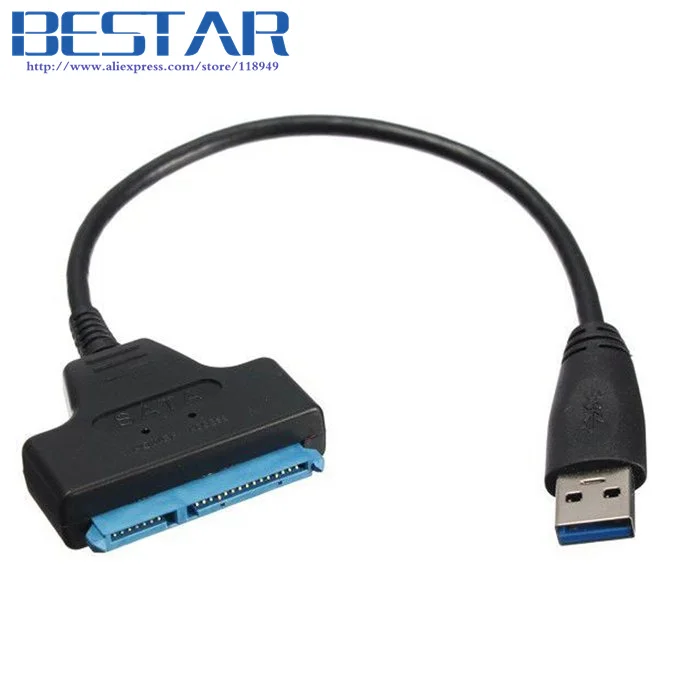 

Сверхскоростной кабель-Переходник USB 3,0/SATA 22 Pin, 5 Гбит/с, 10 см для 2,5 "жесткого диска, драйвера SSD, USB 3,0 SATA