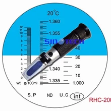 Ручной сывороточный белок 0-12 г/дл клинический рефрактометр RHC-200ATC