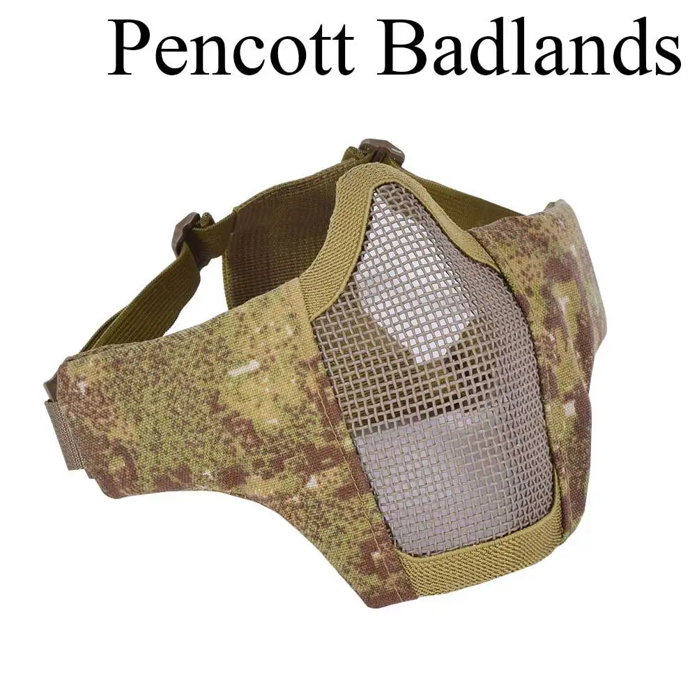 SINAIRSOFT тактический страйкбол маска шлем половина нижней части тела Спортивная безопасность Охота защитный реквизит Пейнтбол Вечерние Маски LY1708 - Цвет: Pencott Badlands