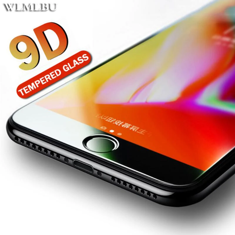 

9D radian Protective Glass for iPhone 7 6s 8plus glass Screen protector on for iPhone XS MAX XR Tempered glass 9H film glass