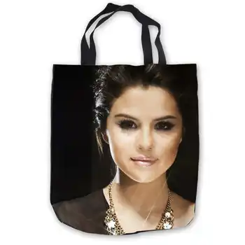

Custom Canvas Selena Gomez (1) Tote Hand Bags Shopping Bag Casual Beach HandBags Foldable 180911-02-56