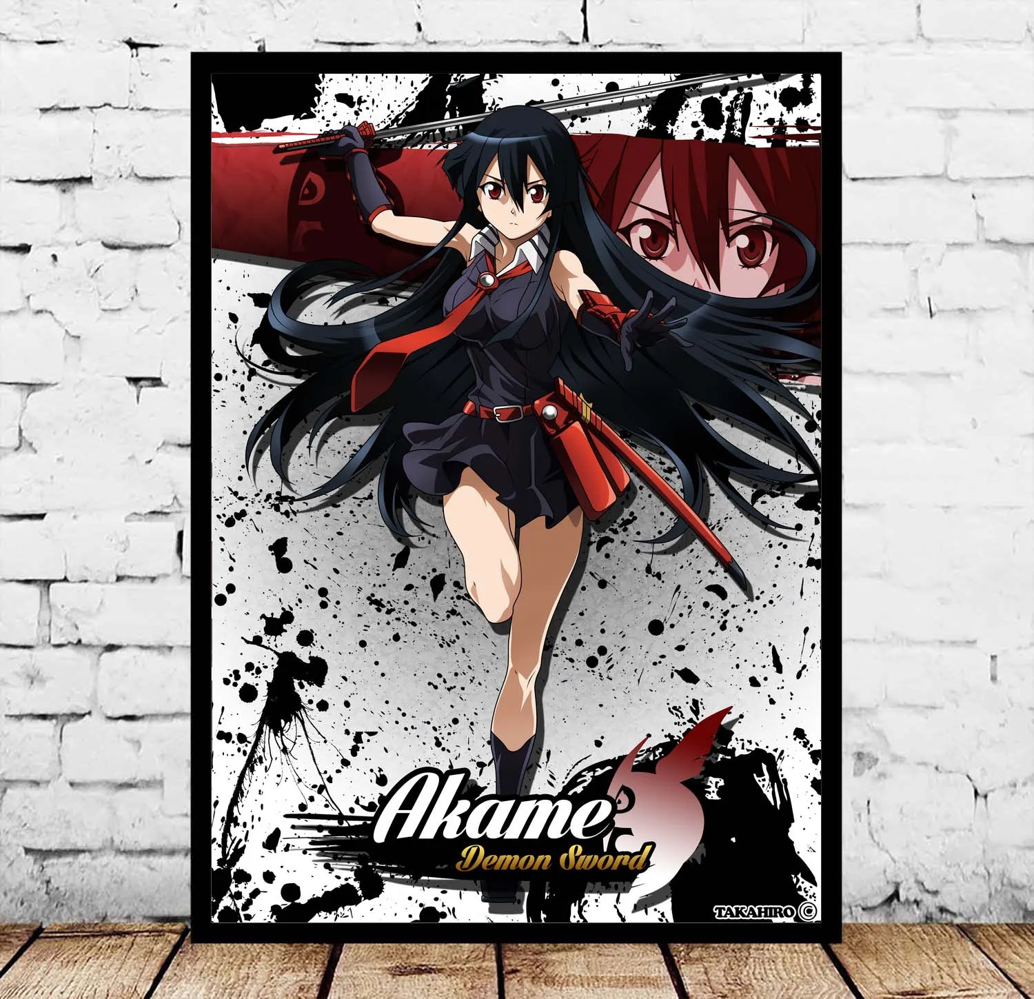 Akame ga KILL японские аниме плакаты шелковая Живопись Wall Art без рамки|Рисование и