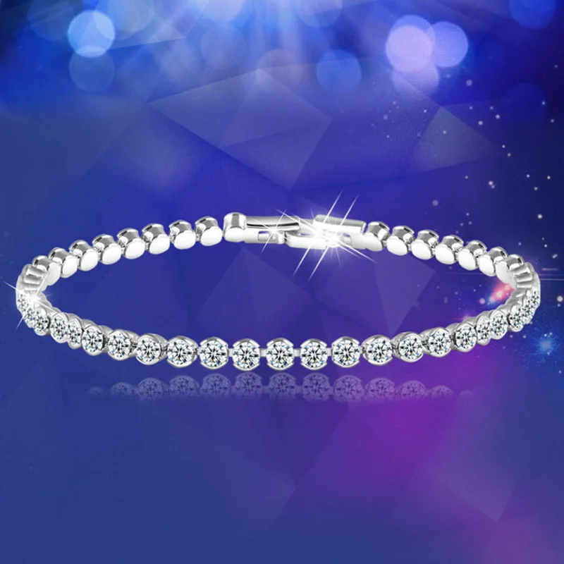 

Crystal silver plated bracelet ladies new Korean fashion jewelry bracelet for women manufacturers wholesale