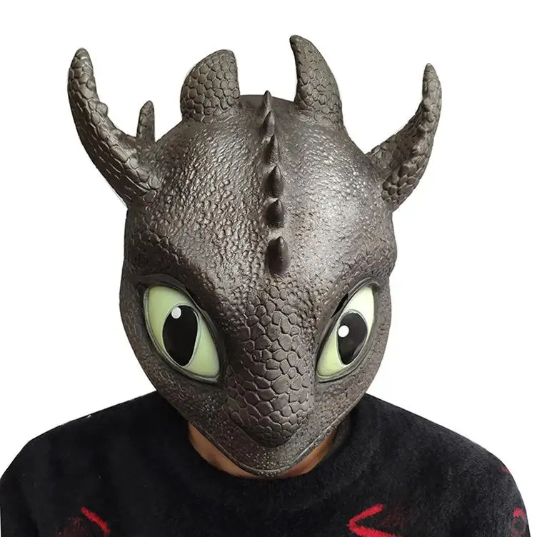 

How To Train Your Dragon Night Fury Cosplay Mask The Hidden World Toothless Masks Adult Carnival Party Helmet Action Figures Toy