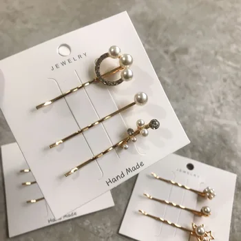

New Arrival 3Pcs/Set Pearl Metal Hair Clip Comb Bobby Pin Barrette Bobby Pin Hairgrip Baby Hair Flower Rhinestone Hair Clips