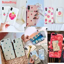 Fruit peach cute cartoon Alice love soft phone case for iphone X cover for iphone 7 7plus 8 8plus 6 6s plus 6plus girl case busy