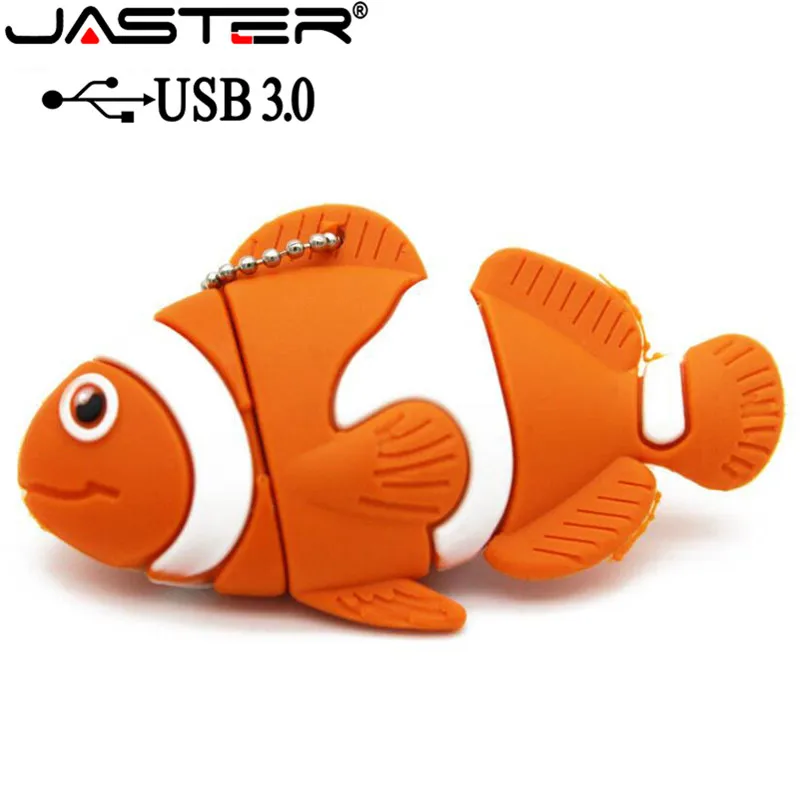 JASTER USB 3,0 милый мультфильм животных рыбы Usb флэш-накопитель карта памяти, Флеш накопитель pendrive 4 ГБ 8 ГБ 16 ГБ 32 ГБ 64 ГБ u диск