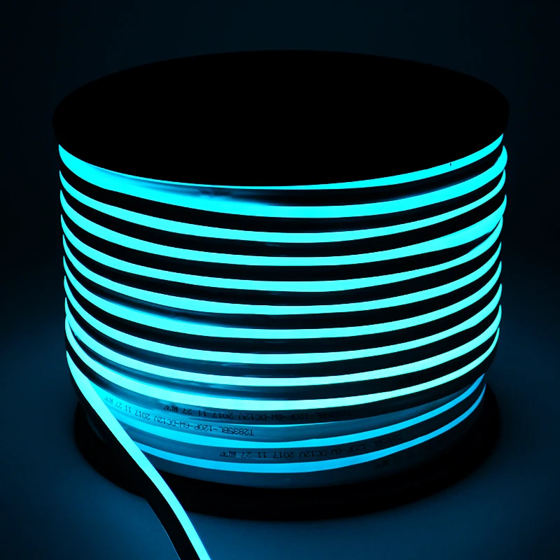 AC 220V SMD2835 Светодиодные ленты светильник Ice Blue Гибкая солнечная батарея высокое Яркость открытый неоново-светильник неоновый светильник знак Водонепроницаемый с Мощность штепсельной вилки - Испускаемый цвет: Ice blue
