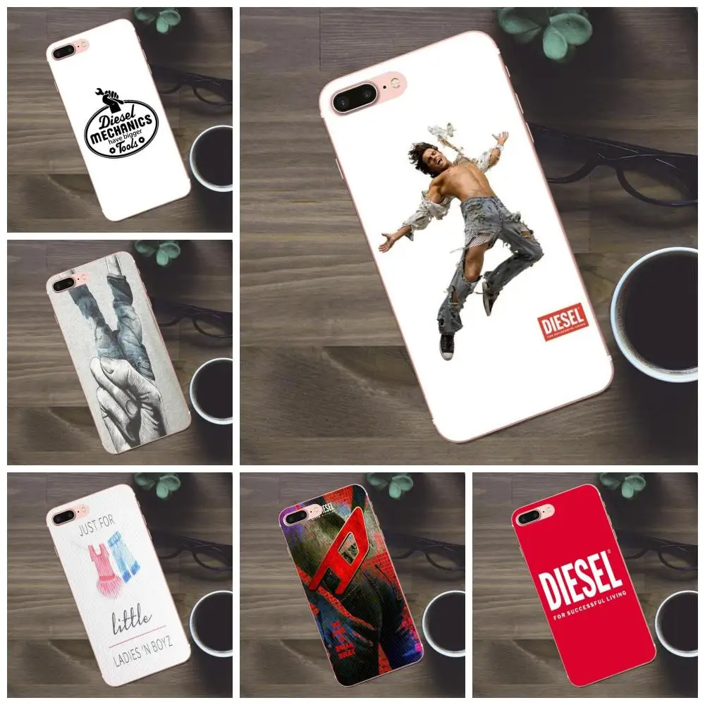 

For Huawei G8 Honor 5C 5X 6 6X 7 8 9 Y5II Mate 9 P7 P8 P9 P10 P20 Lite Plus 2017 TPU Pattern Diesel Fashion Clothing Brand Logo