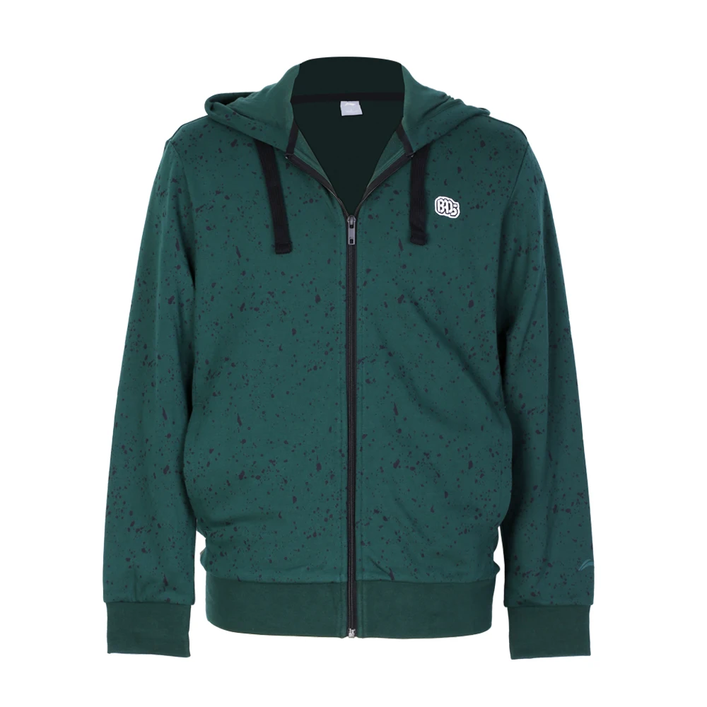 Li Ning Cotton Men's Running Jackets Basketball Sweaters Printing