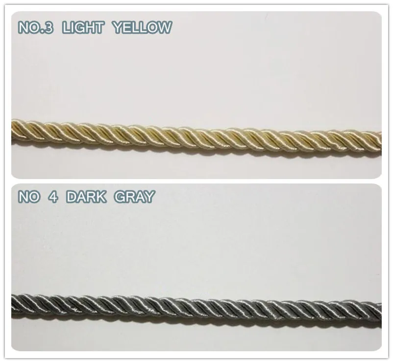 9 Colors Twisted 8 mm diameter 5 meter cotton rope for Cushion Pillow Bag Sofa Chair Decorative