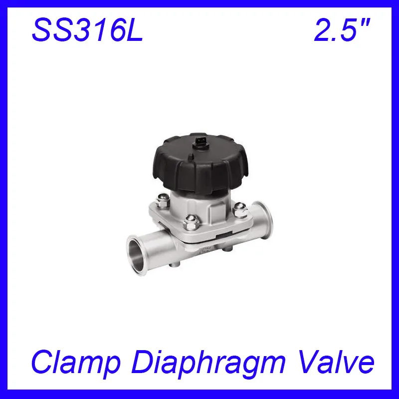 2," SS316L EPDM зажим мембранный клапан стерильные пищевой f вина, молоко, напитки