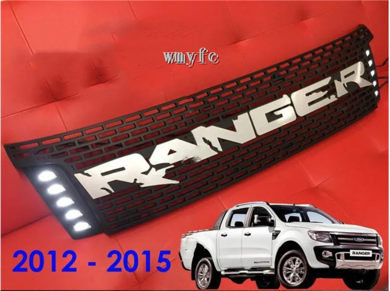 Подходит для RANGER T6 XLT 2012- Внешний Авто аксессуары светодиодный модифицированный передний гоночный гриль решетка ABS сетка маска планки крышка