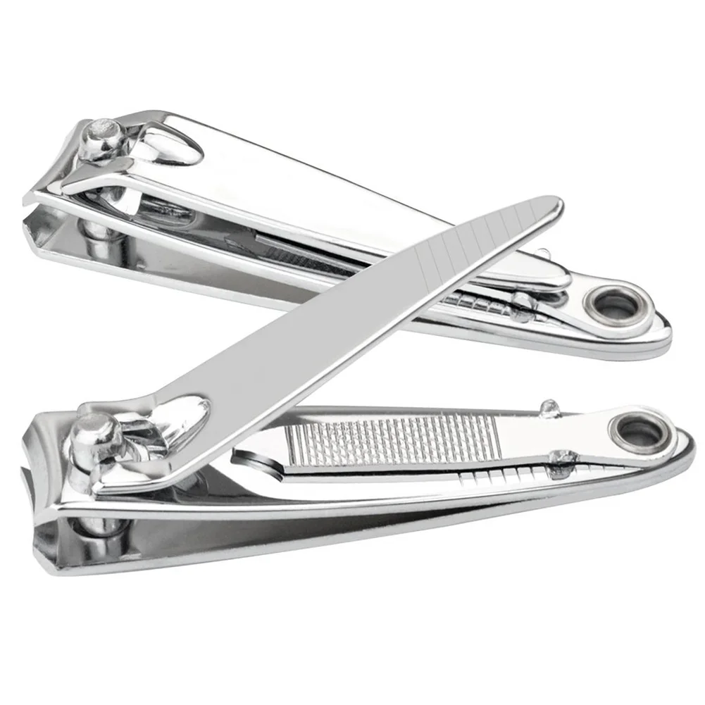 

2 Pcs Sharp Metal Fingernail Nail Clippers Cutters Silver Tone Nail Clippers For Fingernail And Toenail Care Colorful