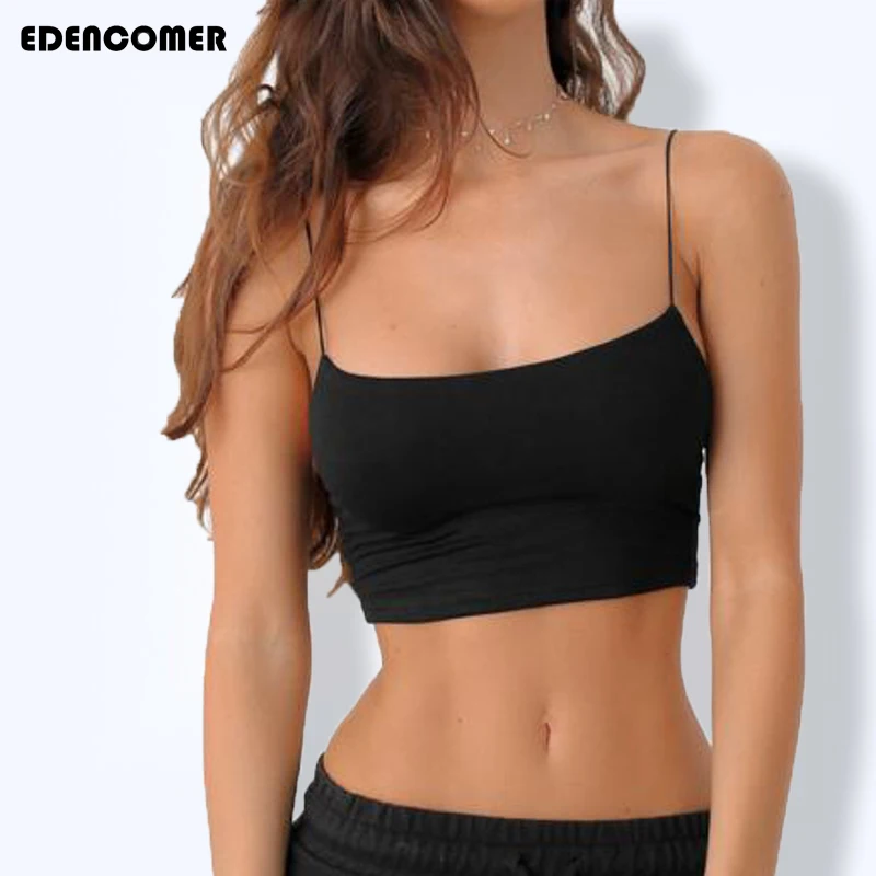 2017 Summer Sexy Women's Crop Tops Solid Sleeveless Cropped Slim Small