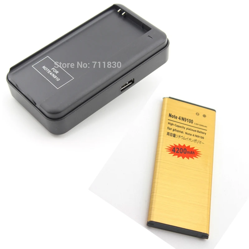

For Samsung Note 4 Battery 3220mAh+ USB Wall Charger For Samsung Galaxy Note 4 N910F N910V N910P N910C N910T Note4 EB-BN910BBE