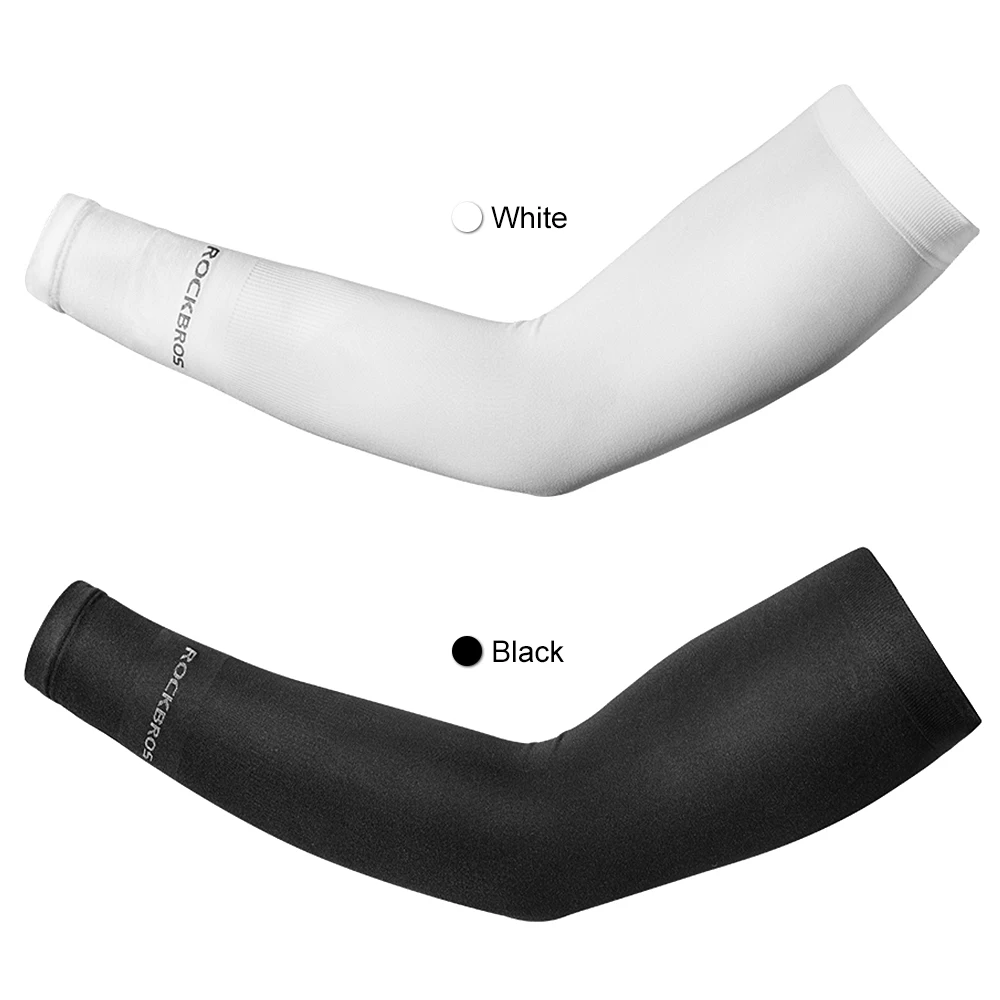2Pcs Breathable Quick Dry UV Protection Running Arm Sleeves Cooling Arm Sleeves Basketball Elbow Pad for Outdoor Cycling Running