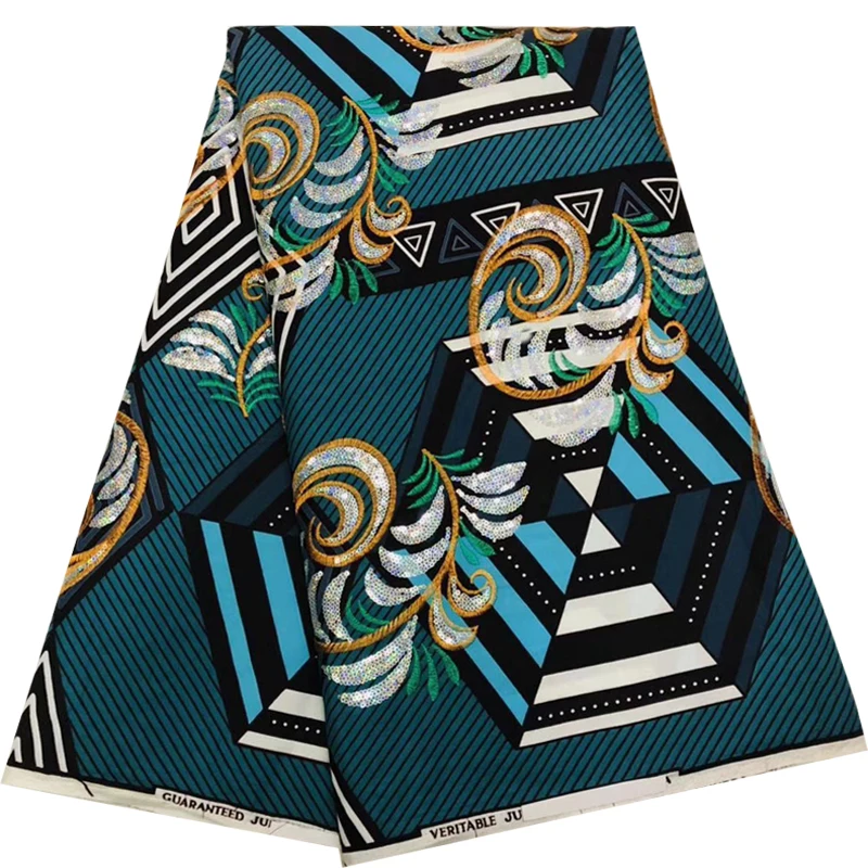 Отличительные африканские Анкара принты восковая ткань с блестками настоящий голландский воск лучшее качество швейный материал для вечерние платья 6 ярдов