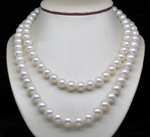 

genuine Freshwater cultured 8-9mm white pearl necklace 36 INCH