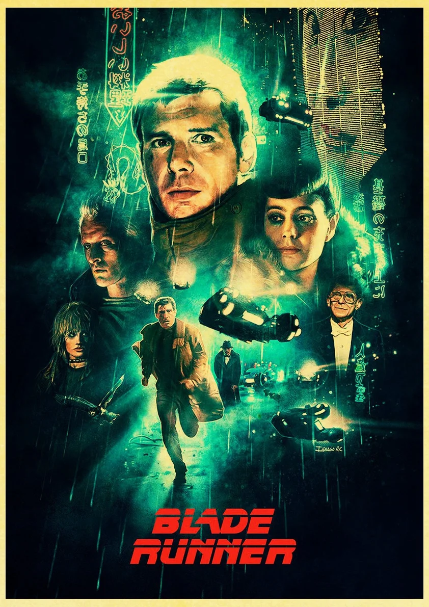 Классический Action sci-fi movie Blade Runner ретро постер ВИНТАЖНЫЙ ПЛАКАТ Настенный декор для домашнего бара кафе - Цвет: E089