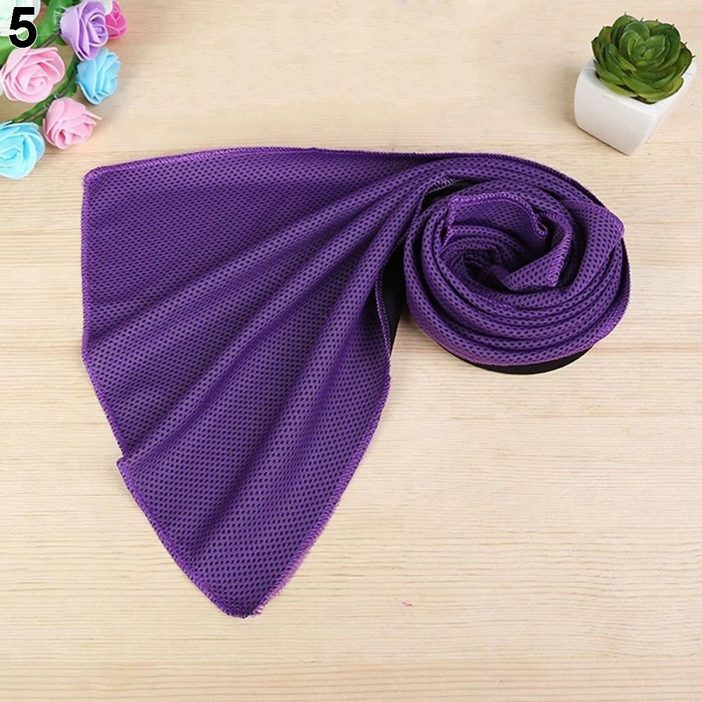 cooling towel Ice Towel women cooling Gym Jogging Enduring Running Instant Ice Cold Pad Cooling Sweat Tool beach towel - Цвет: Фиолетовый