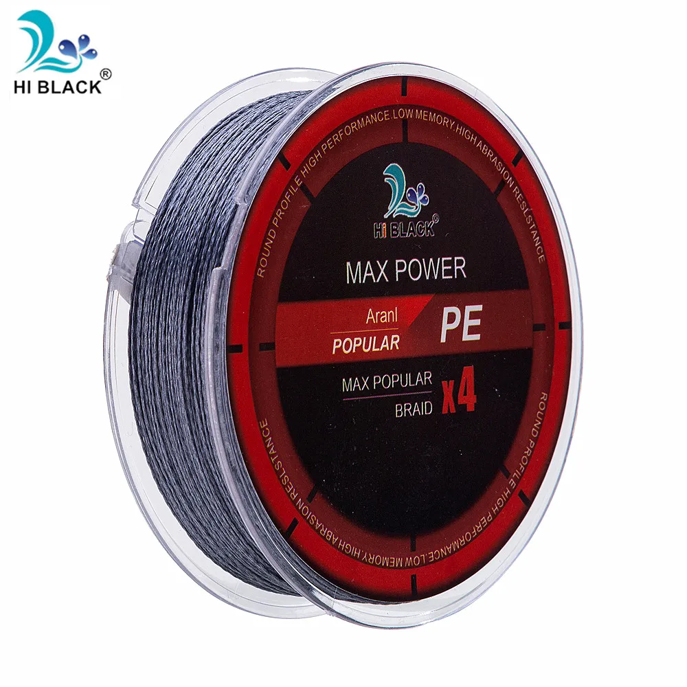 

HI BLACK Brand 100M PE Braided Smoother Fishing Line 4 Strands 8-80LB Multifilament Fishing Wire for All Fishing fly fishing