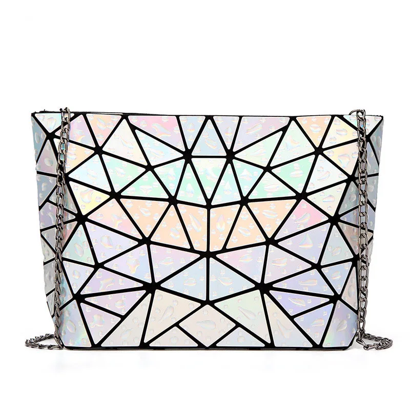

Luxury Brand Designer Tote Chain Shoulder Bags Women Geometric Small Crossbody Bags For Women Message Bag Plain Folding Handbag