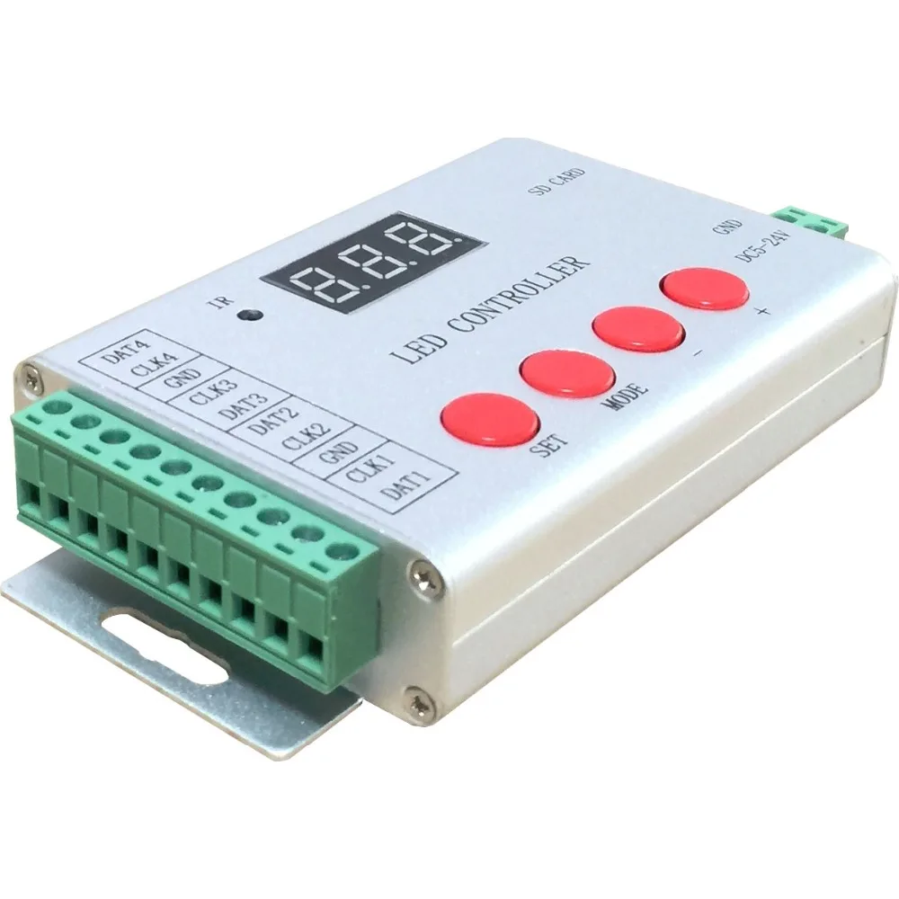 

led full color controller,4 ports drive 6144 pixels,set address for DMX512 chips,support DMX512,WS2811,WS2812,APA102.etc