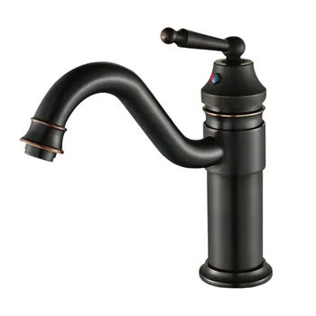 

AUSWIND Antique Bathroom Faucet Black Oiled Bronze Solid Brass European Bathroom Accessories Water Tap Mesa Mounting 2230k