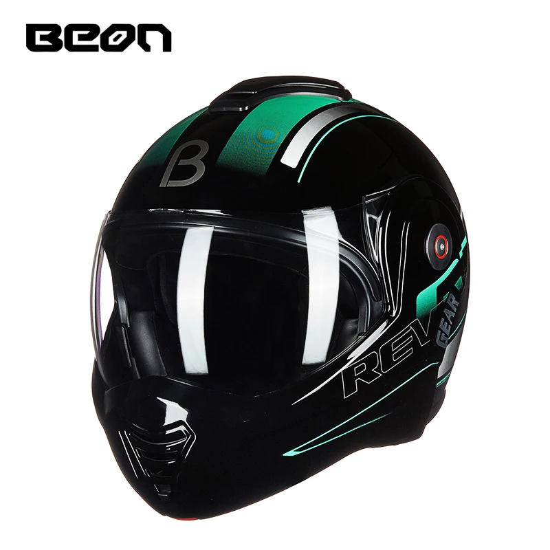 

latest ECE approved motorcycle modular helmet double lens 180 degree flip helmet casco moto full face racing capacete BEON-t703