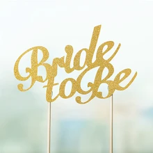 1 шт. свадебный торт Топпер кексы флаг подарки на девичник невесты Золото Серебро блестящая бумага девичник Свадебные украшения