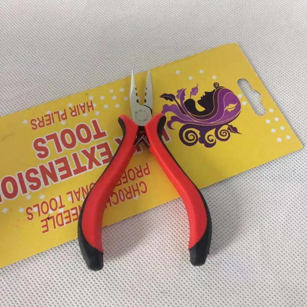 

Hair Extension Pliers / Straight Head with Teeth / Hair plies Hair Extension Tool Clip Plier for micro rings Cruly Plier Clamp