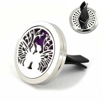 

30mm Stainless Steel Snowman Design Car Aroma Jewelry Accessory Essential Oil Diffuser with pads