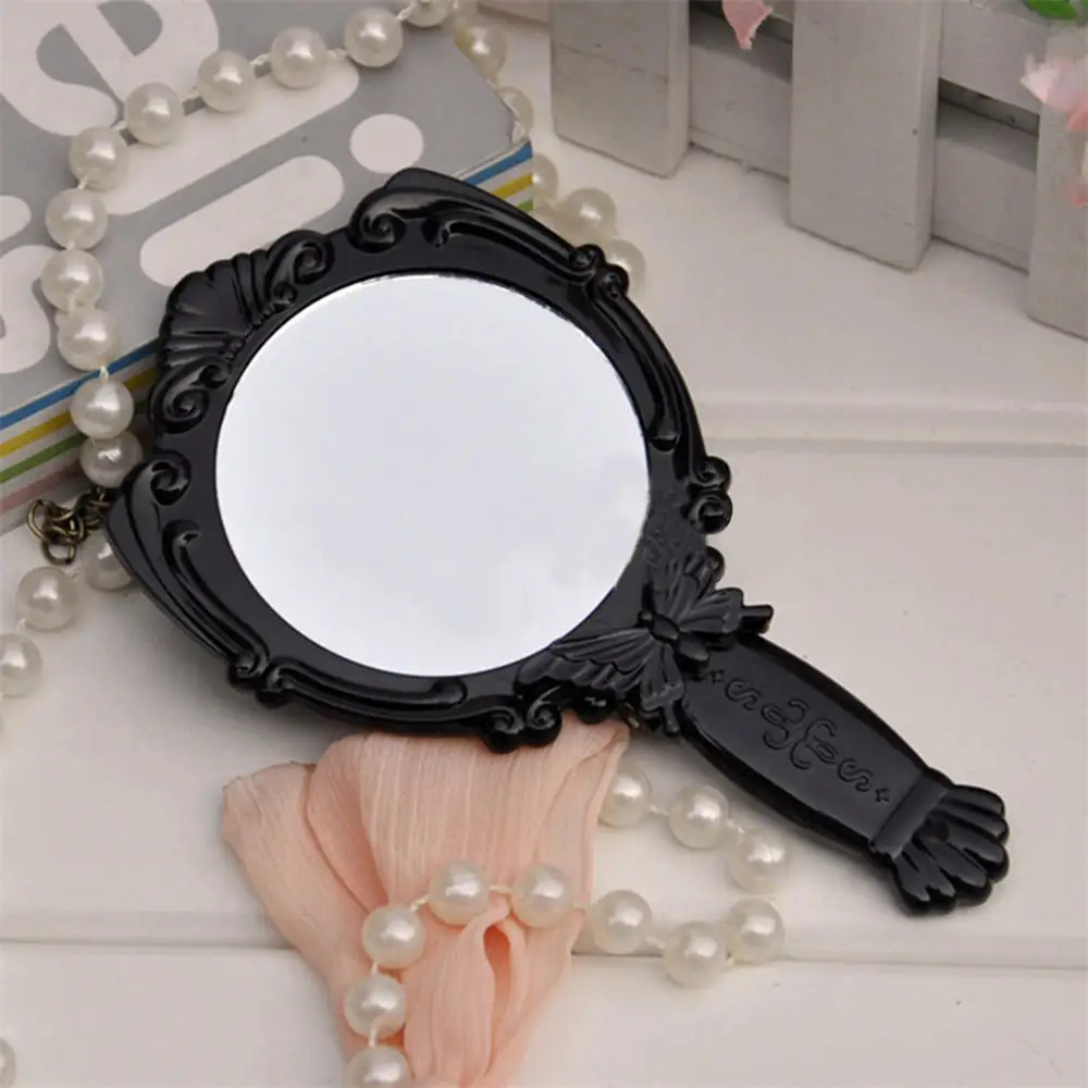 Ретро декоративное зеркало, винтажное овальное круглое косметическое зеркало, ручное зеркало, женский макияж