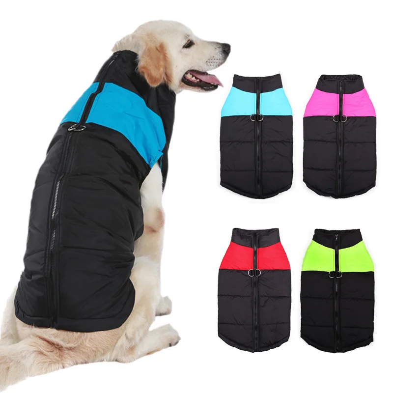 8 Size S 5XL Winter Dog Clothes For Pet Waterproof Warm Large Dog Vest Cat Puppy Dog Ski Coats Jackets Green/Red/Blue/Pink|winter dog clothes|clothes for petdog clothes - AliExpress