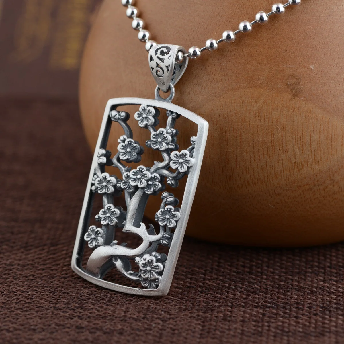 S99silver Стерлинговое Серебро тайская серебряная подвеска стиль красивые цветущие цветы Моделирование для женщин