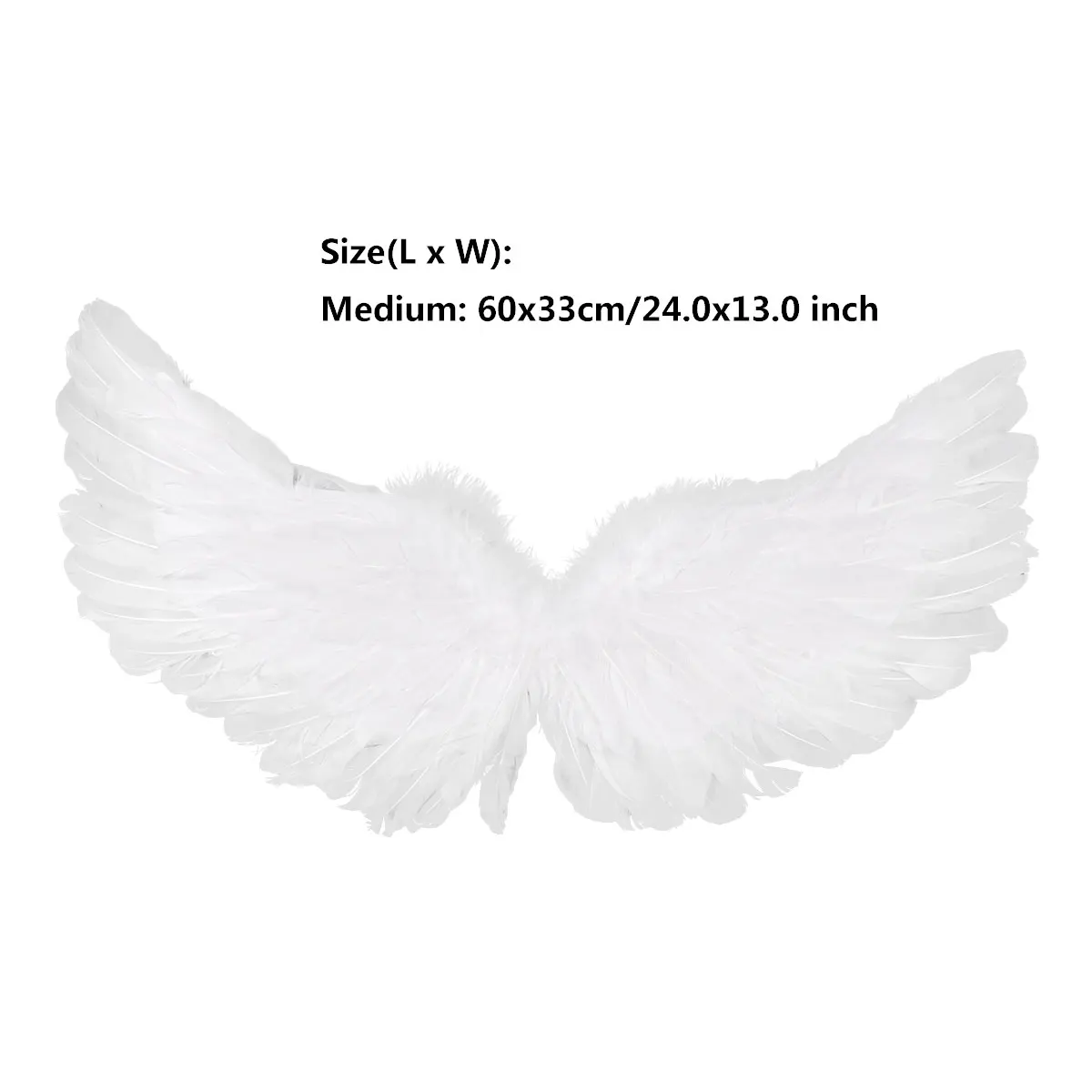 Fashion White Feather Angel Wings for Kids Girls Dance Party Cosplay Costume Stage Show Masquerade Carnival Holiday Fancy Dress