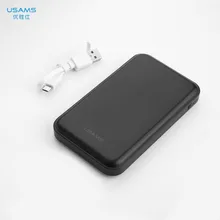 USAMS 10000mAh power bank Portable charge Large Capacity 3.7V LED Indicator Dual USB Port Power Bank for Mobile Phone charger