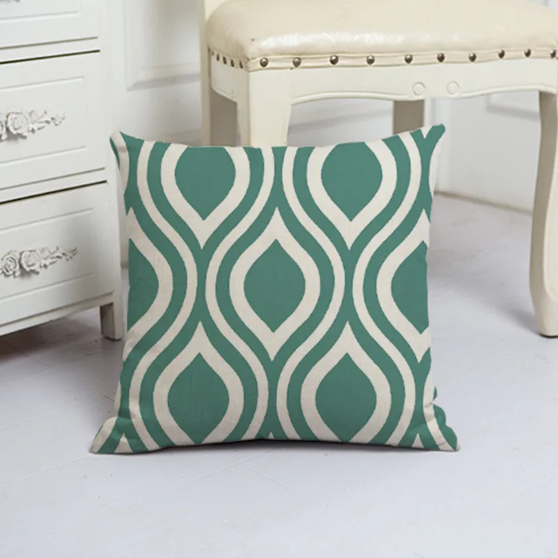 Hot Blue Nordic Linen Printed Geometric Cushion Cover Cyan Green Throw Pillow Covers Light Green Pillowcases Cushions Home Decor Hot Blue Nordic Linen Printed Geometric Cushion Cover Cyan Green Throw Pillow Covers Light Green Pillowcases Cushions Home Decor