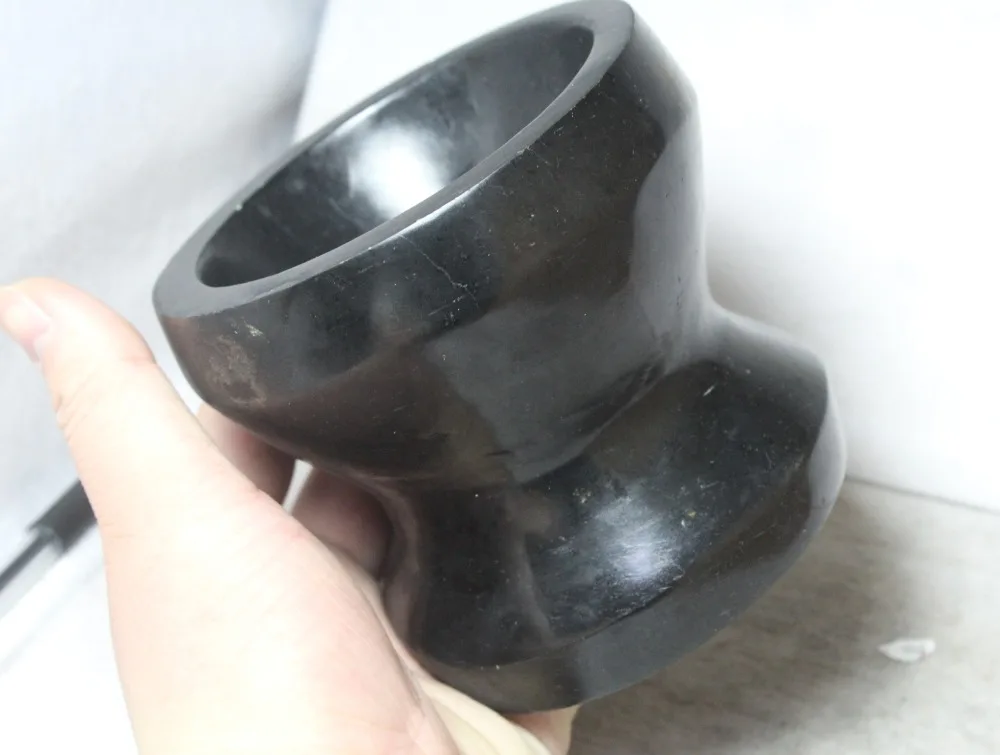 

Natural black tourmaline quartz Crystal Candle holders
