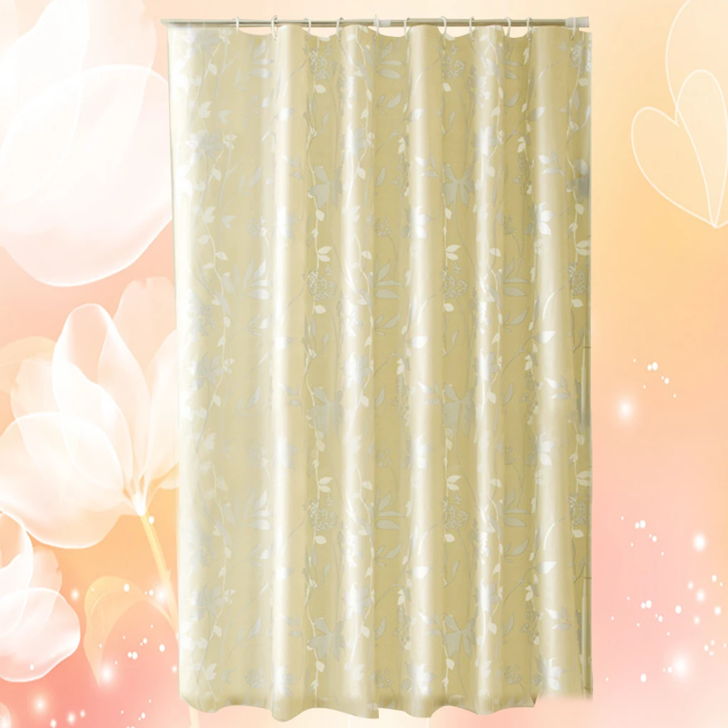 

Various sizes PEVA Flower Printed Door Shower Curtain Waterproof Mouldproof Bathroom Curtain