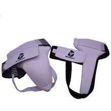 Горячие мужские/женские тхэквондо паха охранники карате кикбоксинг боевые искусства тренировочные чашки промежность протектор для мужчин женщин белый