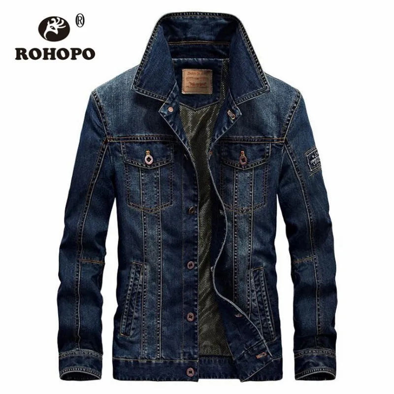 Sky Blue Deep Blue Denim Jeans Jacket Man 2019 Spring Autumn Fashion Male Slim Denim Cotton Outwear College Male Denim Coat