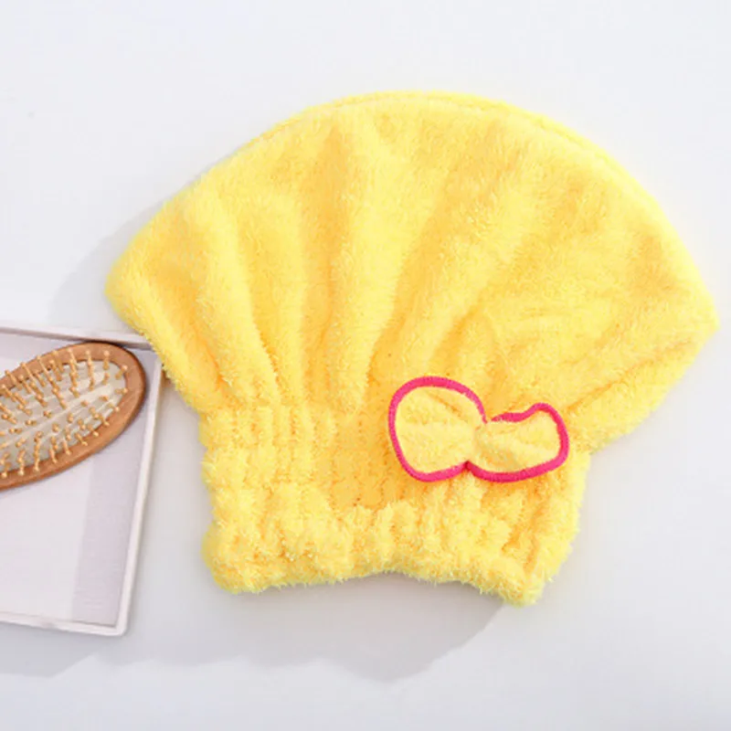 Микрофибра Коралловая бархатная сухая шапочка для волос Абсорбирующая шапочка для душа женский длинный капюшон женский шампунь шапочка для душа аксессуары для ванной комнаты