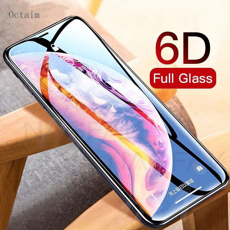 

Protective Glass For iPhone 7 Plus 6D Full Curved Tempered Glass Film For iPhone X XS Max XR 8 6S 6 Plus Screen Protector Shell